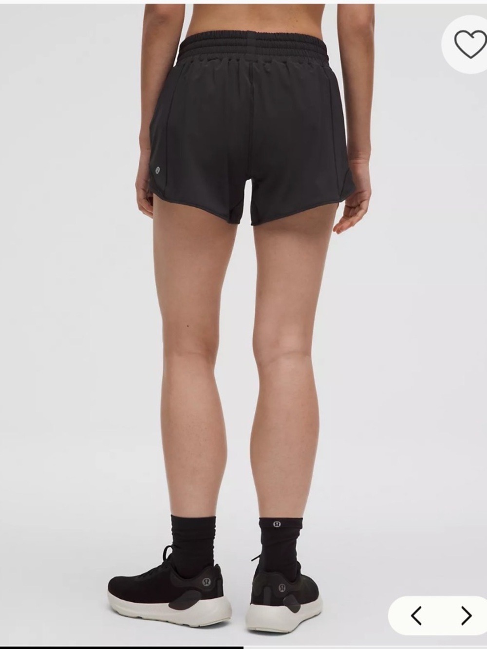 NWT lululemon athletica Hotty Hot Short 4” Black - Picture 2 of 6